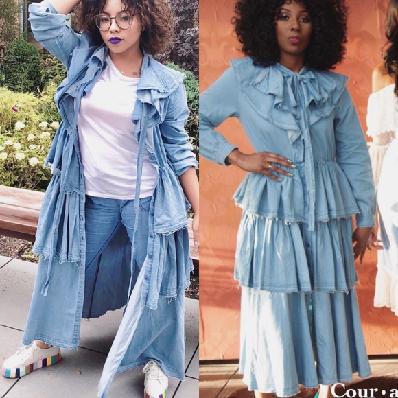 Denim tiered dress/duster - Picture 1 of 1